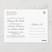 Elegant Portret Afbeelding Verander de datum Brief Briefkaart (Achterkant)