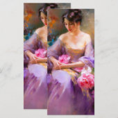 Elegant portret Bladwijzer Menu (Voorkant / Achterkant)