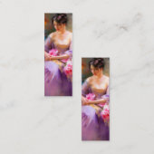 Elegant portret Bladwijzer Mini Visitekaartje (Voorkant / Achterkant)