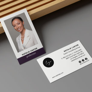 Elegant Portret Foto Logo Social Icon PAARSE Visitekaartje