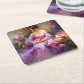 Elegant portret kartonnen onderzetters (Schuin)