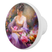 Elegant portret keramische knop (Rechts)