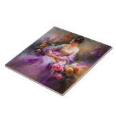 Elegant portret tegeltje (Zijkant)