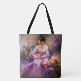 Elegant portret tote bag