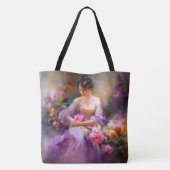 Elegant portret tote bag (Achterkant)