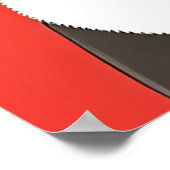 Elegant portret van een zwart-witte hond poster (Hoek)