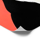 Elegant portret van een zwart-witte hond poster (Hoek)