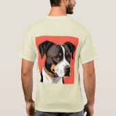 Elegant portret van een zwart-witte hond t-shirt (Achterkant)