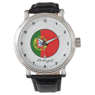 Elegant Portugal Watch & Portugese vlag / Lissabon Horloge