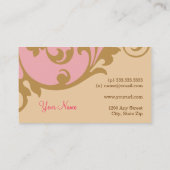 Elegant Posh Visitekaartje (roze) (Achterkant)