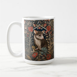 Elegant Possum William Morris geïnspireerd Bloemen Koffiemok