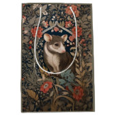Elegant Possum William Morris geïnspireerd Bloemen Medium Cadeauzakje (Voorkant)