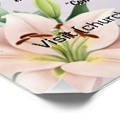 Elegant Poster met gouden kruis en lelies (Hoek)