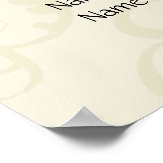 Elegant Poster voor zitplaatsen (Hoek)