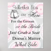 Elegant Poster Wedding Silver en Roze (Voorkant)