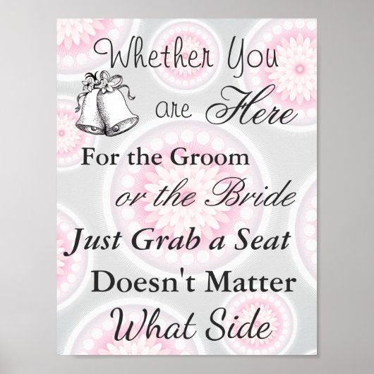 Elegant Poster Wedding Silver en Roze (Voorkant)