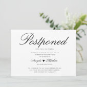 Elegant Postpone trouwkaart Kaart (Staand voorkant)