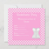 ELEGANT POT PINK BACHELORETTE ARTIJ INVITE KAART (Voorkant)