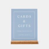 Elegant Powder Blue Cards And Gifts Wedding Acryl Bord (Voorkant)