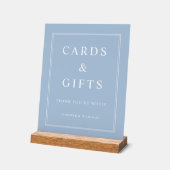 Elegant Powder Blue Cards And Gifts Wedding Acryl Bord (Hoek)