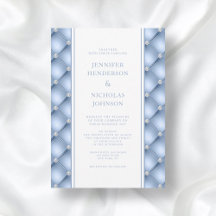 Elegant Powder Blue Diamond Tufted Wedding