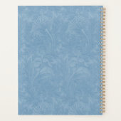 Elegant Powder Blue Floral | Gepersonaliseerd Planner (Achterkant)