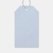 Elegant Powder Blue & Gold Floral Wedding Cadeaulabel (Achterkant)