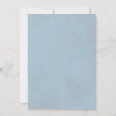 Elegant powder Blue Roos Classy Script Weddenschap Kaart (Achterkant)