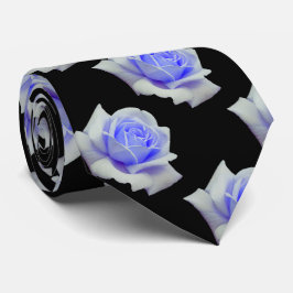 Elegant Powder Blue Rozen Floral Stropdas