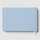 Elegant Powder Blue Script Wedding Gastenboek (Achterkant)