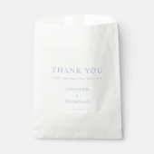 Elegant Powder Blue Thank You Wedding Bedankzakje (Voorkant)