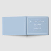 Elegant Powder Blue Wedding Gastenboek (Volledig)