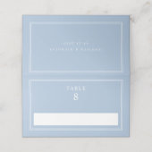 Elegant Powder Blue Wedding Plaatskaartje (Buitenkant ongevouwen)
