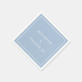 Elegant Powder Blue Wedding Servet (Hoek)
