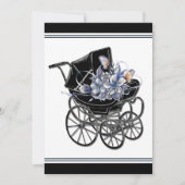 Elegant Pram Baby shower Kaart (Voorkant)