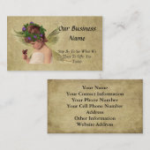 Elegant Precious Angel Girl w/vlinder Visitekaartje (Voorkant / Achterkant)