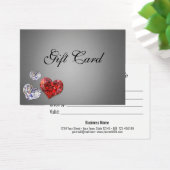 Elegant Precious Diamond Hearts Cadeaubon Visitekaartje (Bureau)