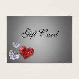 Elegant Precious Diamond Hearts Cadeaubon Visitekaartje