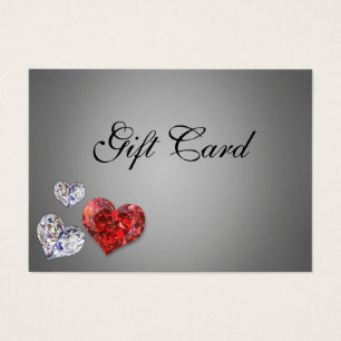 Elegant Precious Diamond Hearts Cadeaubon Visitekaartje