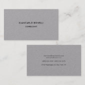 Elegant Premium Gray Minimal Professional Visitekaartje (Voorkant / Achterkant)