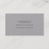 Elegant Premium Gray Minimal Professional Visitekaartje (Achterkant)