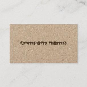 Elegant Premium Kraft Distress Text Corporate Visitekaartje