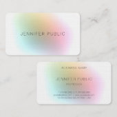 Elegant Premium Linen Moderne Colorful Sjabloon Visitekaartje (Voorkant / Achterkant)