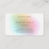 Elegant Premium Linen Moderne Colorful Sjabloon Visitekaartje (Achterkant)