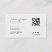 Elegant Premium Pearl Blue Waterverf Abstract Visitekaartje (Achterkant)