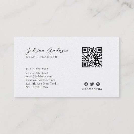 Elegant Premium Pearl Blue Waterverf Abstract Visitekaartje (Achterkant)