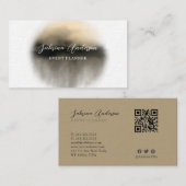 Elegant Premium Pearl Gold-Waterverf Abstract Visitekaartje (Voorkant / Achterkant)