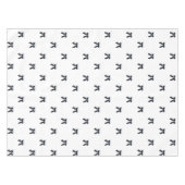 Elegant Preppy Black & White Bow Pattern Chic Tafelkleed (Voorkant (Horizontaal))