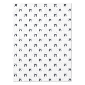 Elegant Preppy Black & White Bow Pattern Chic Tafelkleed (Voorkant)
