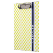 elegant preppy geel het patroonmonogram van de klembord (Links)